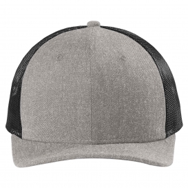 New Era NE207 Snapback Low Profile Trucker Cap - Heather Grey/Black