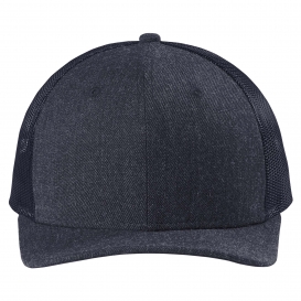 New Era NE207 Snapback Low Profile Trucker Cap - Heather Navy/Navy