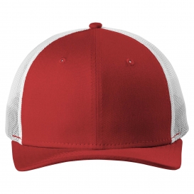 New Era NE207 Snapback Low Profile Trucker Cap - Scarlet/White