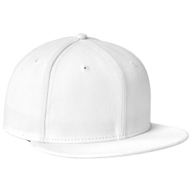 New Era NE4020 Standard Fit Flat Bill Snapback Cap - White