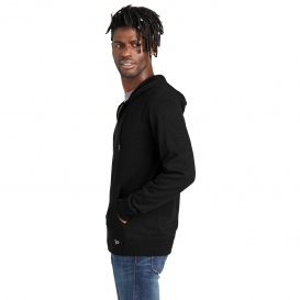 New Era NEA141 Thermal Full-Zip Hoodie - Black