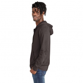 New Era NEA141 Thermal Full-Zip Hoodie - Black Heather