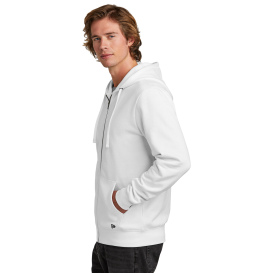 New Era NEA551 Comeback Fleece Full-Zip Hoodie - White