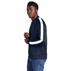 New Era NEA650 New Era Track Jacket - True Navy/White