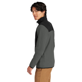 The North Face NF0A7V4J Glacier Full-Zip Fleece Jacket - Asphalt Grey/TNF Black