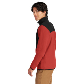 The North Face NF0A7V4J Glacier Full-Zip Fleece Jacket - Rage Red/TNF Black