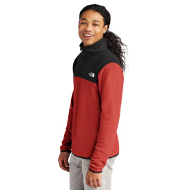The North Face NF0A7V4L Glacier 1/4-Zip Fleece - Rage Red/TNF Black