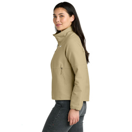 The North Face NF0A8C5C Ladies Barr Lake Soft Shell Jacket - Khaki Stone Dark Heather