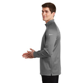 Nike NKAH6254 Therma-FIT 1/2-Zip Fleece - Dark Grey Heather/Dark Grey Heather