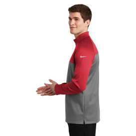 Nike NKAH6254 Therma-FIT 1/2-Zip Fleece - Gym Red/Dark Grey Heather