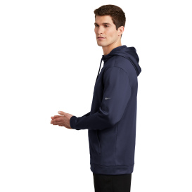 Nike NKAH6259 Therma-FIT Full-Zip Fleece Hoodie - Midnight Navy