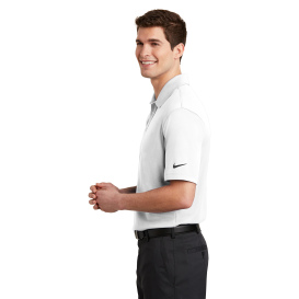 Nike NKAH6266 Dri-FIT Hex Textured Polo - White