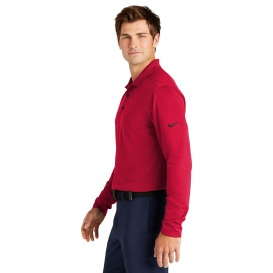 Nike NKDC2104 Dri-FIT Micro Pique 2.0 Long Sleeve Polo - University Red