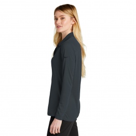 Nike NKDC2105 Ladies Dri-FIT Micro Pique 2.0 Long Sleeve Polo - Anthracite