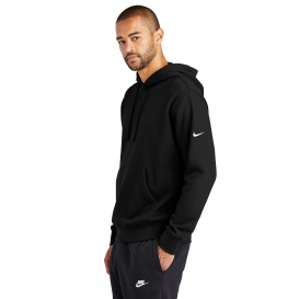 Nike NKDR1499 Club Fleece Sleeve Swoosh Pullover Hoodie - Black