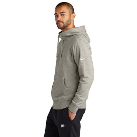 Nike NKDR1513 Club Fleece Sleeve Swoosh Full-Zip Hoodie - Dark Grey Heather
