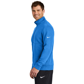 Nike NKDX6718 Club Fleece Sleeve Swoosh 1/2-Zip - Light Game Royal Heather