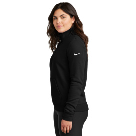 Nike NKDX6720 Club Fleece Sleeve Swoosh 1/2-Zip - Black