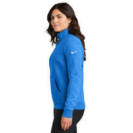 Nike NKDX6720 Club Fleece Sleeve Swoosh 1/2-Zip - Light Game Royal Heather