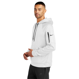 Nike NKFD9735 Therma-FIT Pocket Pullover Fleece Hoodie - White