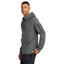 Nike NKFD9742 Therma-FIT Pocket 1/4-Zip Fleece Hoodie - Charcoal Heather