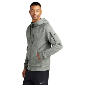 Nike NKFD9859 Therma-FIT Pocket Full-Zip Fleece Hoodie - Dark Grey Heather
