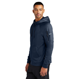 Nike NKFD9859 Therma-FIT Pocket Full-Zip Fleece Hoodie - Navy