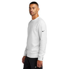 Nike NKFD9863 Club Fleece Sleeve Swoosh Crew - White