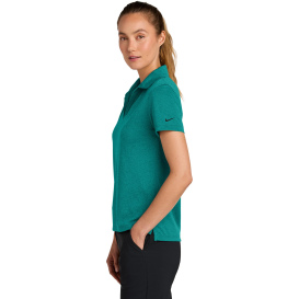 Nike NKFQ4793 Ladies Dri-FIT Smooth Heather Polo - Bright Spruce Heather