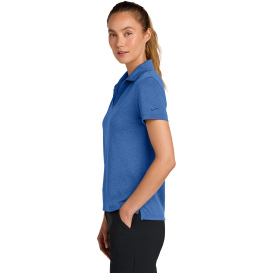 Nike NKFQ4793 Ladies Dri-FIT Smooth Heather Polo - Game Royal Heather