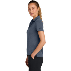 Nike NKFQ4793 Ladies Dri-FIT Smooth Heather Polo - Navy Heather