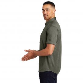 OGIO OG141 Gravitate Full-Button Polo - Drive Green Heather