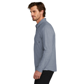 OGIO OG161 Extend Long Sleeve Button-Up - Deep Blue Heather