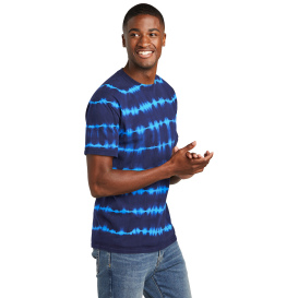Port & Company PC142 Tie-Dye Tee - Turquoise/Team Navy