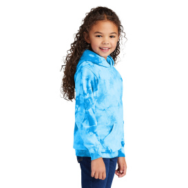 Port & Company PC144Y Youth Crystal Tie-Dye Pullover Hoodie - Sky Blue