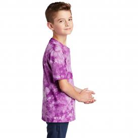 Port & Company PC145Y Youth Crystal Tie-Dye Tee - Purple