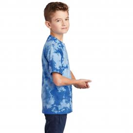 Port & Company PC145Y Youth Crystal Tie-Dye Tee - Sky Blue