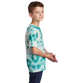 Port & Company PC145Y Youth Crystal Tie-Dye Tee - Teal