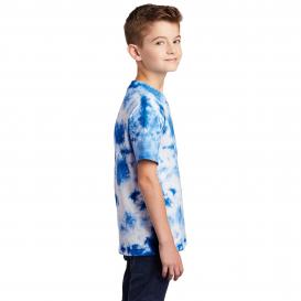 Port & Company PC145Y Youth Crystal Tie-Dye Tee - True Royal