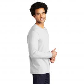 Port & Company PC600LS Long Sleeve Bouncer Tee - White