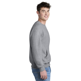Port & Company PC78PKT Core Fleece Crewneck Pocket Sweatshirt - Athletic Heather