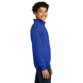 Port & Company PC78YQ Youth Core Fleece 1/4-Zip Sweatshirt - True Royal