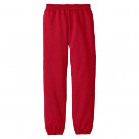 Port & Company PC90YP Youth Core Fleece Sweatpants - Red