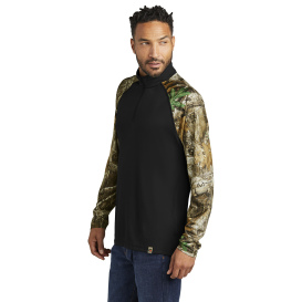 Russell Outdoors RU152 Realtree Colorblock Performance 1/4-Zip - Black/Realtree Extra