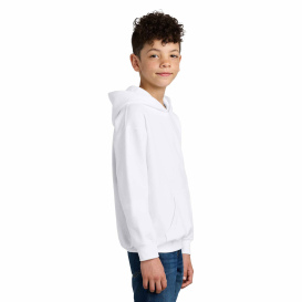 Gildan SF500B Youth Softstyle Midweight Fleece Hoodie - White