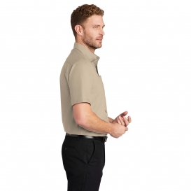 CornerStone SP18 Short Sleeve SuperPro Twill Shirt - Stone