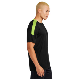 Sport-Tek ST100 Competitor United Crew - Black/Lime Shock