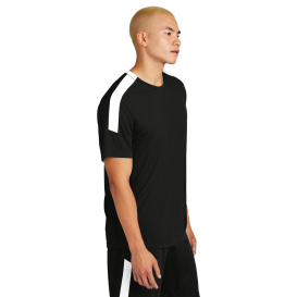 Sport-Tek ST100 Competitor United Crew - Black/White