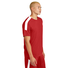 Sport-Tek ST100 Competitor United Crew - Deep Red/White