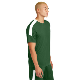 Sport-Tek ST100 Competitor United Crew - Forest Green/White